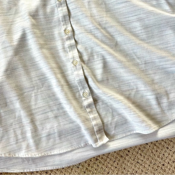 LOFT Outlet Lounge White Button Down Shirt Womens Size XL Mandarin Collar Sleep - Picture 4 of 10